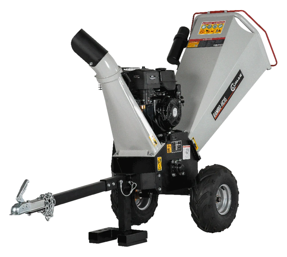 Benzínový štěpkovač LUMAG RAMBO HC15 – elektrostart, větve do 150 mm