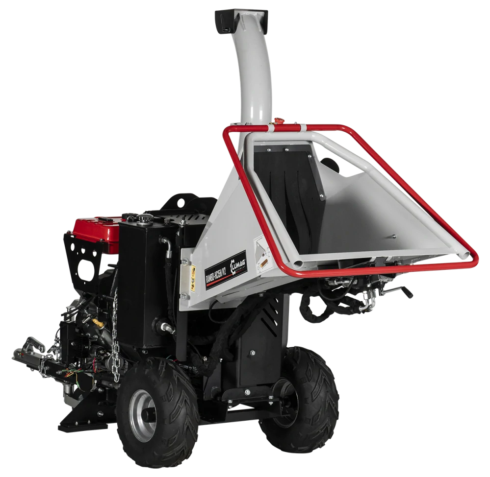 Benzínový štěpkovač LUMAG RAMBO HC15HV2 – hydraulické podávání, 150 mm