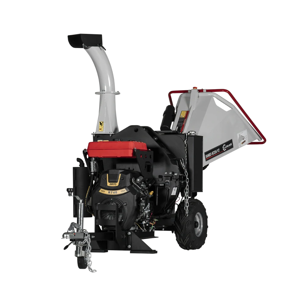 Benzínový štěpkovač LUMAG RAMBO HC15HV2 – hydraulické podávání, 150 mm