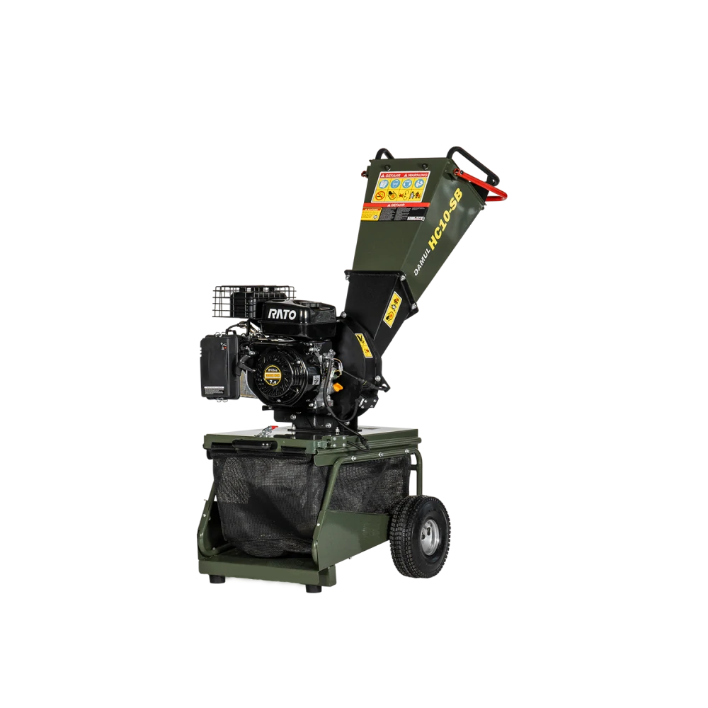 Benzínový štěpkovač GAMUL HC10SB – větve do 80 mm, koš 60 l