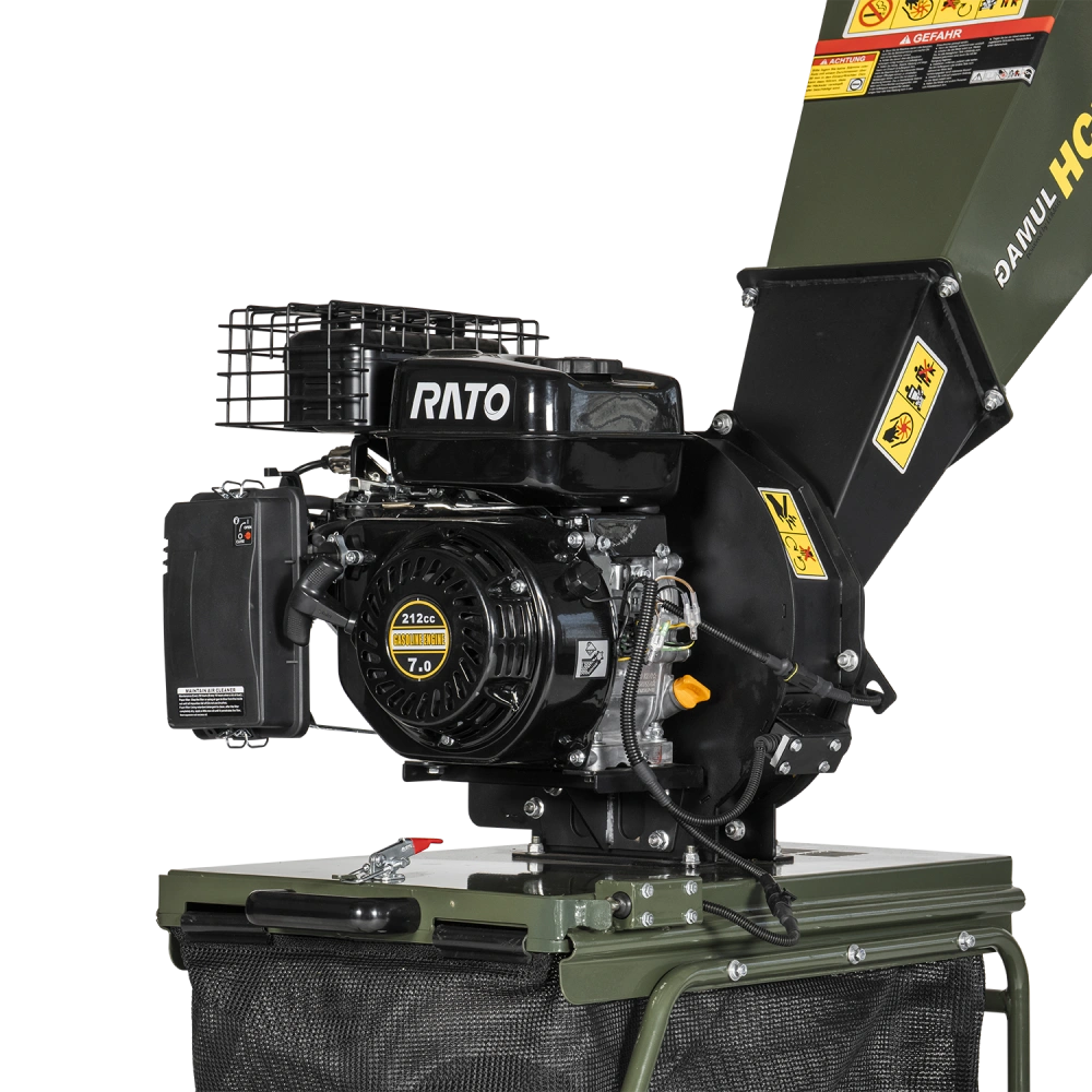 Benzínový štěpkovač GAMUL HC10SB – větve do 80 mm, koš 60 l
